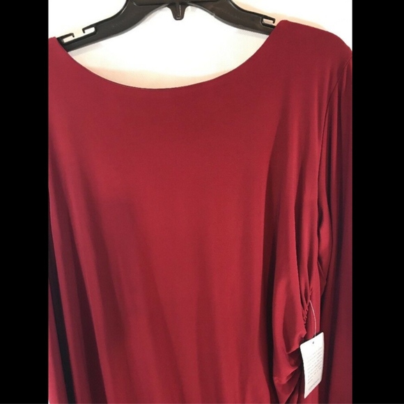 NWT Marina Embellished Drape Back‎ Jersey Cocktail Dress Red [SZ 20W ] - Picture 4 of 8